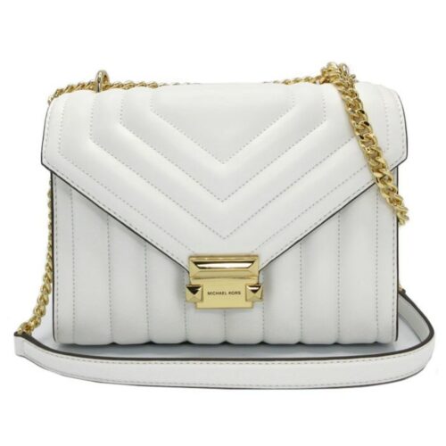 Michael Kors Whitney valge nahast õlakott