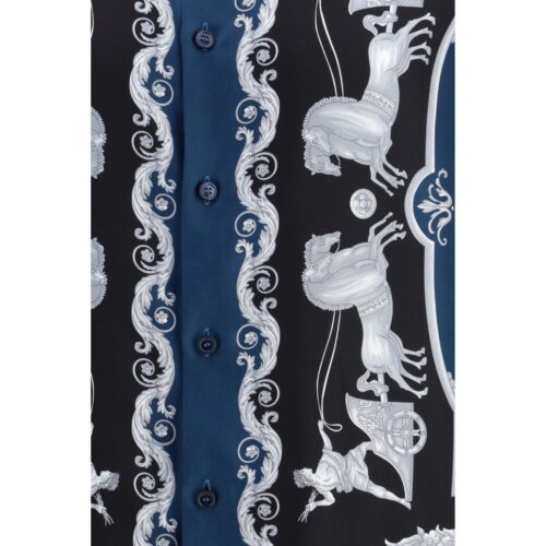 Versace sinise siidimustriga särk