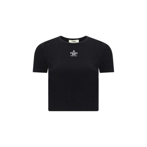 Fendi must puuvillane T-särk