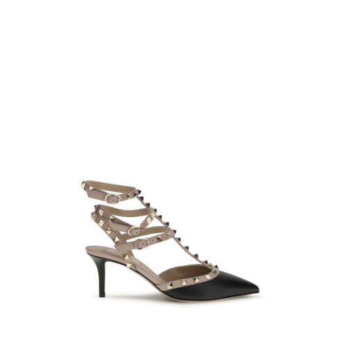 10061836.jpeg Valentino Garavani Black Calf Leather Bos Taurus Mid Heel Pumps
