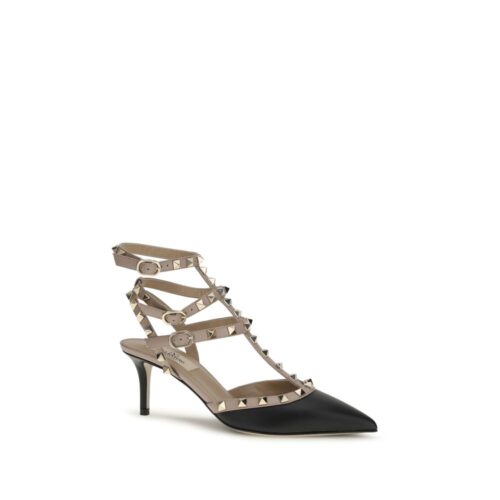 10061838.jpeg Valentino Garavani Black Calf Leather Bos Taurus Mid Heel Pumps