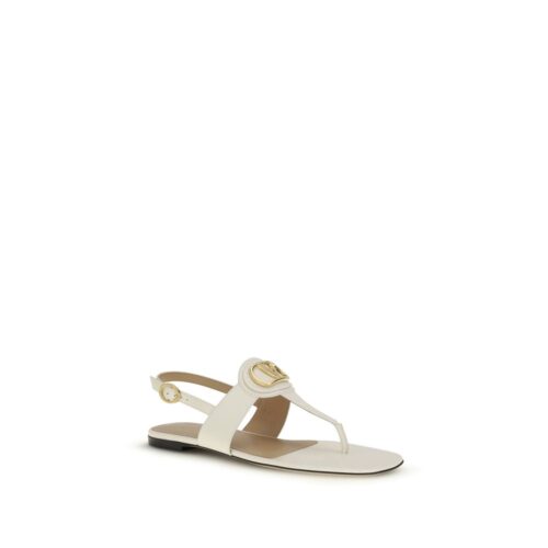 10062838.jpeg Valentino Garavani Cream Calf Leather Bos Taurus Flat Sandals