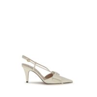 Valentino Garavani Kreemikas kõrge kontsaga slingback-pumpsid Bowow