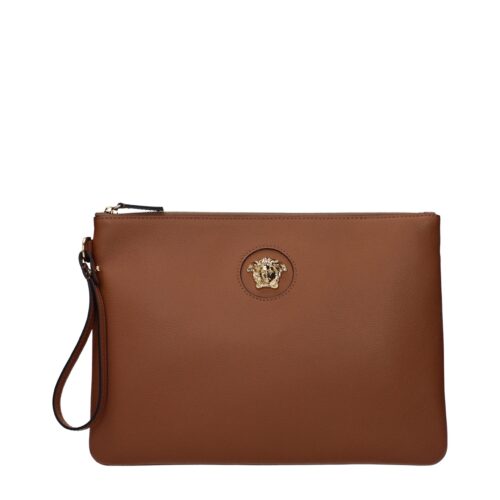 10085696-3.jpeg Versace Brown Leather Clutch Bag