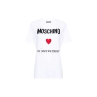 Moschino Couture valge puuvillane T-särk