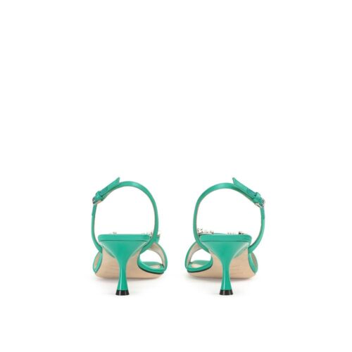 Sergio Rossi kahevärvilised siidist stilettokontsaga sandaalid