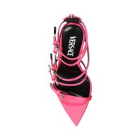 10089740.jpeg Versace mitmevärvilised siidist stiletokontsaga sandaalid