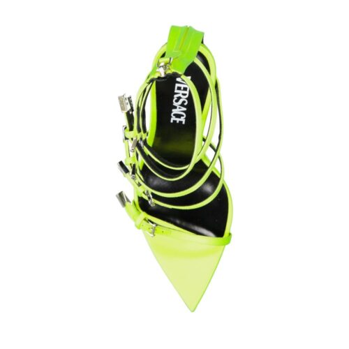 10089776.jpeg Versace kahevärvilised siidist stiletto kontsaga sandaalid