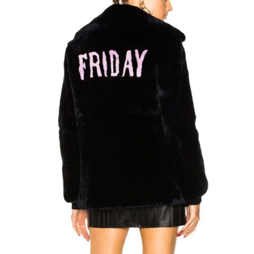 Alberta Ferretti sinine küülikukarva mantel