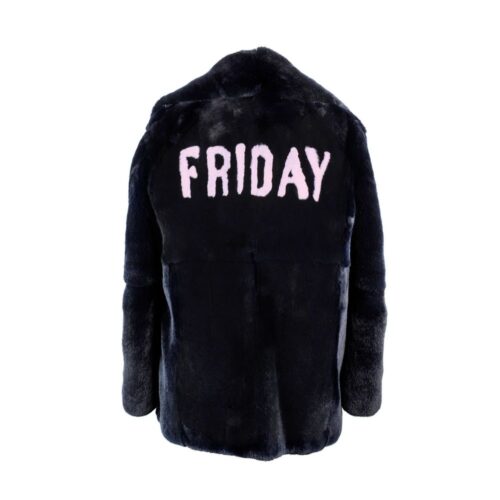 Alberta Ferretti sinine küülikukarva mantel