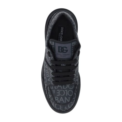 Dolce & Gabbana Black Cotton Low Top Sneakers