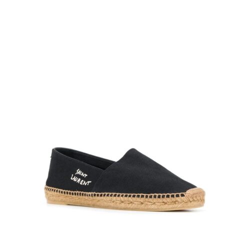 Saint Laurent mustad lõuendist espadrillid