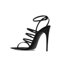 10090700.jpeg Saint Laurent mustad siidist stilettokontsaga sandaalid