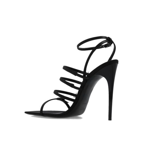 10090700.jpeg Saint Laurent mustad siidist stilettokontsaga sandaalid