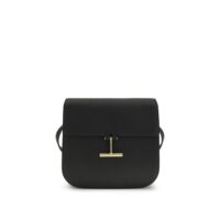 Tom Ford Black Calf Leather Bos Taurus Shoulder Bag