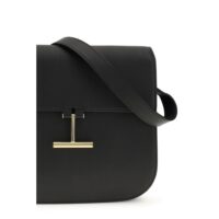 Tom Ford Black Calf Leather Bos Taurus Shoulder Bag