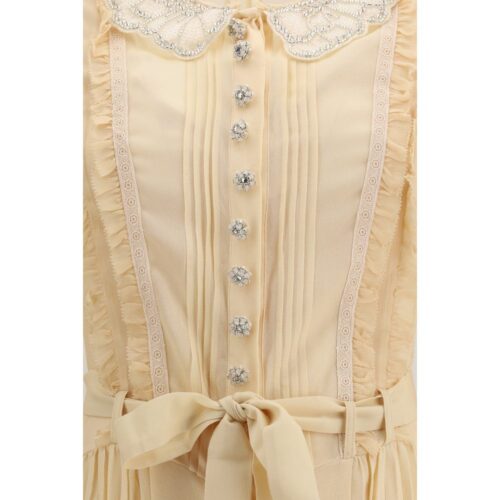 10207890.jpeg Self-Portrait Cream Viscose Casual Dress