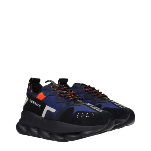 10208994-2.jpeg Versace Blue Fabric Athletic Sneakers