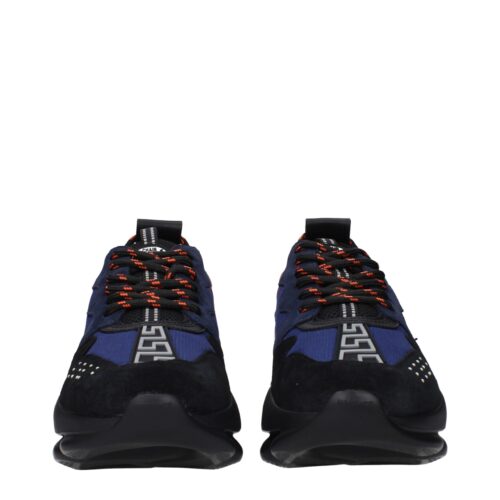 10208996-2.jpeg Versace Blue Fabric Athletic Sneakers
