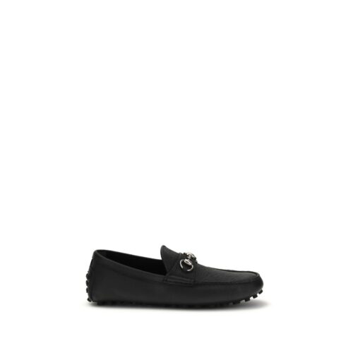10217073.jpeg Gucci Black Calf Leather Bos Taurus Slip-On Loafers