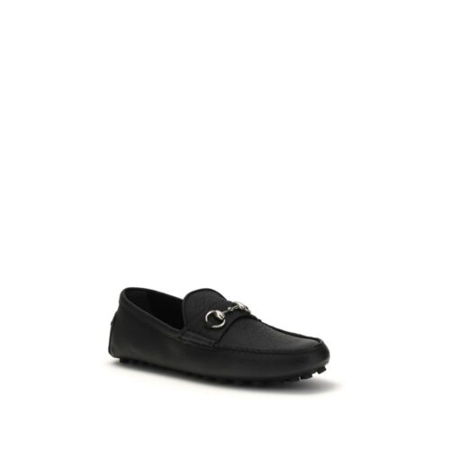 10217074.jpeg Gucci Black Calf Leather Bos Taurus Slip-On Loafers