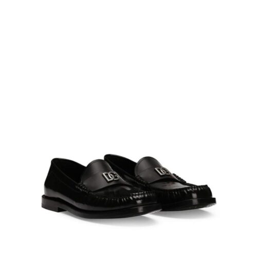Dolce & Gabbana mustad vasikanahast jalga tõmmatavad loaferid