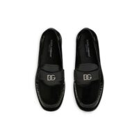Dolce & Gabbana mustad vasikanahast jalga tõmmatavad loaferid