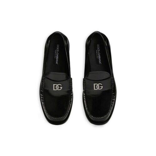 Dolce & Gabbana mustad vasikanahast jalga tõmmatavad loaferid