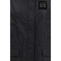 Ganni Black Nylon Coat