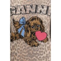 Ganni Brown Wool Sweatshirt