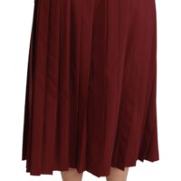 1242422-1.jpg Dolce & Gabbana Punane kõrge pihaga volditud maxi seelik