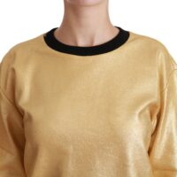 1261186-1.jpg Dolce & Gabbana Kuldne ümmarguse kaelusega pullover-kampsun