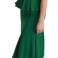 Dolce & Gabbana roheline südameaplikatsiooniga merineitsi lõikega midikleit viskoosist