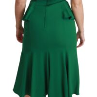 Dolce & Gabbana roheline südameaplikatsiooniga merineitsi lõikega midikleit viskoosist