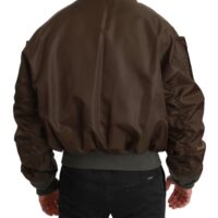Dolce & Gabbana pruun bomber-jakk kolju ja krooni logoga