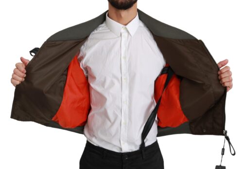 Dolce & Gabbana pruun bomber-jakk kolju ja krooni logoga