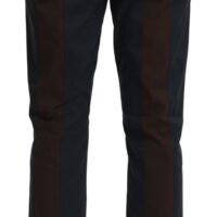 Dolce & Gabbana pruunid triibulised lühendatud püksid