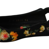 Dolce & Gabbana Mustad lillemustriga slingback-baletikingad