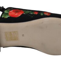 Dolce & Gabbana Mustad lillemustriga slingback-baletikingad