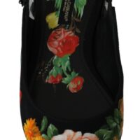 Dolce & Gabbana Mustad lillemustriga slingback-baletikingad