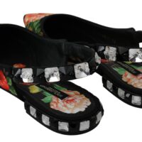 Dolce & Gabbana Mustad lillemustriga slingback-baletikingad