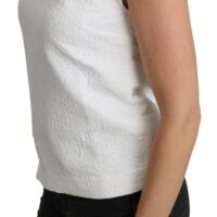 Dolce & Gabbana valge lillebrokaadiga pluus