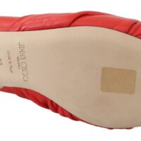 Jimmy Choo punased lamedad kingad Annabell Flat Nap Chilli