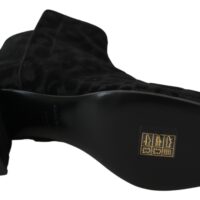 1449236.jpg Dolce & Gabbana Mustad leopardimustriga lühikesed saapad