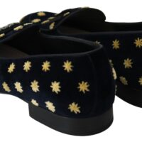 Dolce & Gabbana Sinised samet loafrid Crown