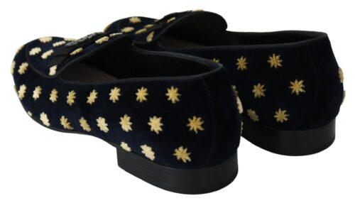 Dolce & Gabbana Sinised samet loafrid Crown
