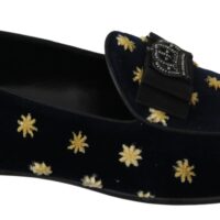 Dolce & Gabbana Sinised samet loafrid Crown