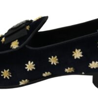 Dolce & Gabbana Sinised samet loafrid Crown