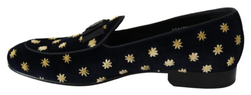 Dolce & Gabbana Sinised samet loafrid Crown