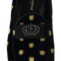 Dolce & Gabbana Sinised samet loafrid Crown